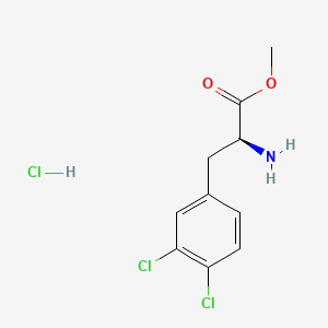 molecular formula C10H11Cl2NO2 B574620 Methyl 3,4-dichloro-L-phenylalaninate CAS No. 173522-95-7