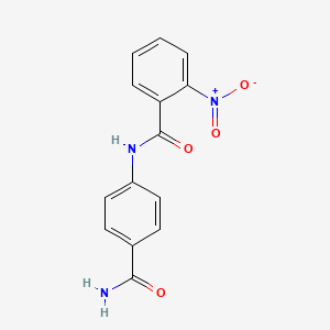 molecular formula C14H11N3O4 B5746218 N-(4-carbamoylphenyl)-2-nitrobenzamide 