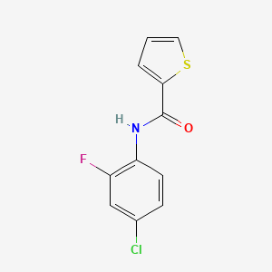 molecular formula C11H7ClFNOS B5746374 N-(4-chloro-2-fluorophenyl)thiophene-2-carboxamide 