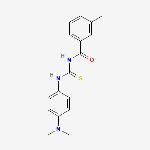 molecular formula C17H19N3OS B5746381 N-{[4-(dimethylamino)phenyl]carbamothioyl}-3-methylbenzamide 