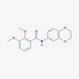 molecular formula C17H17NO5 B5746525 N-(2,3-dihydrobenzo[b][1,4]dioxin-6-yl)-2,3-dimethoxybenzamide 