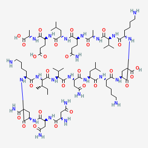 molecular formula C84H147N25O27 B574664 Fibrinogen g-Chain (117-133) CAS No. 160927-63-9