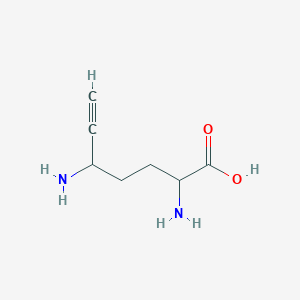 molecular formula C7H12N2O2 B057467 2,5-Diaminohept-6-ynoic acid CAS No. 124796-39-0