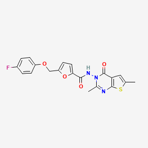 molecular formula C20H16FN3O4S B5746721 N~2~-[2,6-DIMETHYL-4-OXOTHIENO[2,3-D]PYRIMIDIN-3(4H)-YL]-5-[(4-FLUOROPHENOXY)METHYL]-2-FURAMIDE 