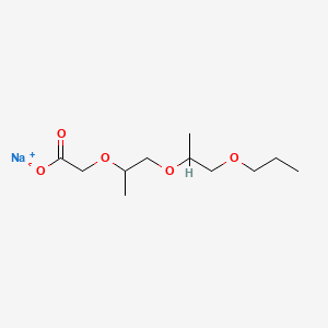 molecular formula C11H21NaO5 B574676 sodium;2-[1-(1-propoxypropan-2-yloxy)propan-2-yloxy]acetate CAS No. 165038-54-0