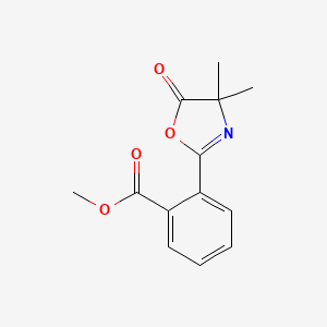 molecular formula C13H13NO4 B574690 Methyl 2-(4,4-dimethyl-5-oxo-4,5-dihydrooxazol-2-yl)benzoate CAS No. 176234-09-6