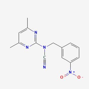 molecular formula C14H13N5O2 B5747026 N-(4,6-DIMETHYL-2-PYRIMIDINYL)-N-(3-NITROBENZYL)CYANAMIDE 