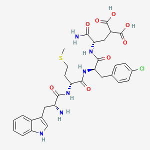 molecular formula C31H37ClN6O8S B574706 H-D-Trp-D-Met-p-chloro-D-Phe-Gla-NH2 CAS No. 178396-45-7