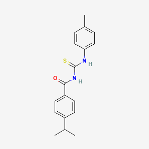 molecular formula C18H20N2OS B5747086 N-[(4-methylphenyl)carbamothioyl]-4-(propan-2-yl)benzamide 