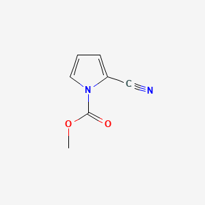 molecular formula C7H6N2O2 B574717 methyl 2-cyano-1H-pyrrole-1-carboxylate CAS No. 185993-85-5