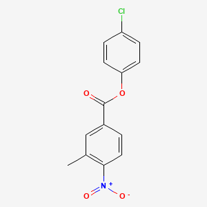 molecular formula C14H10ClNO4 B5747208 (4-Chlorophenyl) 3-methyl-4-nitrobenzoate 