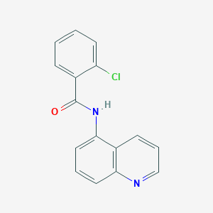 molecular formula C16H11ClN2O B5747331 2-Chloro-N-quinolin-5-yl-benzamide 