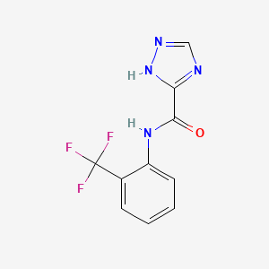 molecular formula C10H7F3N4O B5747571 N-[2-(trifluoromethyl)phenyl]-1H-1,2,4-triazole-5-carboxamide 