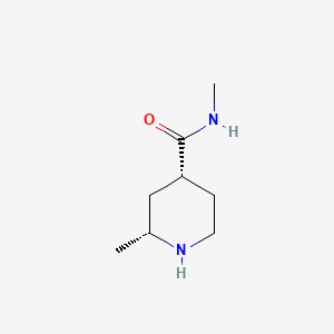 molecular formula C8H16N2O B574769 (2R,4R)-N,2-dimethylpiperidine-4-carboxamide CAS No. 179022-40-3