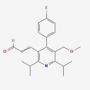 3-[4-(4-Fluorophenyl)-5-(methoxymethyl)-2,6-di(propan-2-yl)pyridin-3-yl]prop-2-enal