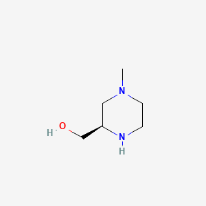 molecular formula C6H14N2O B574786 [(2R)-4-methylpiperazin-2-yl]methanol CAS No. 173966-31-9