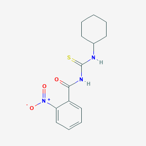 molecular formula C14H17N3O3S B5748010 N-(cyclohexylcarbamothioyl)-2-nitrobenzamide 