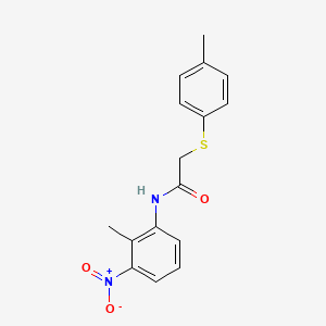 molecular formula C16H16N2O3S B5748088 N-(2-methyl-3-nitrophenyl)-2-[(4-methylphenyl)sulfanyl]acetamide 
