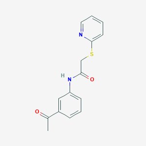molecular formula C15H14N2O2S B5748196 N~1~-(3-ACETYLPHENYL)-2-(2-PYRIDYLSULFANYL)ACETAMIDE 