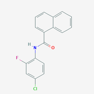 molecular formula C17H11ClFNO B5748292 N-(4-chloro-2-fluorophenyl)naphthalene-1-carboxamide 