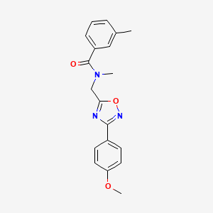 molecular formula C19H19N3O3 B5748303 N-[[3-(4-methoxyphenyl)-1,2,4-oxadiazol-5-yl]methyl]-N,3-dimethylbenzamide 