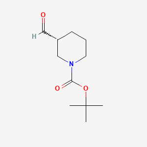 molecular formula C11H19NO3 B574836 (R)-tert-butyl 3-formylpiperidine-1-carboxylate CAS No. 194726-46-0