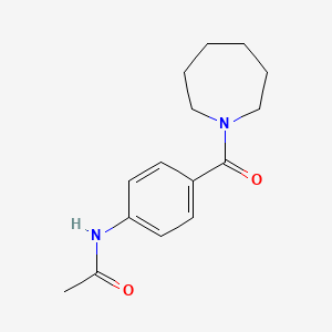 molecular formula C15H20N2O2 B5748385 N-[4-(azepane-1-carbonyl)phenyl]acetamide 