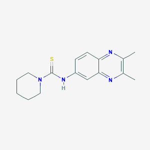 molecular formula C16H20N4S B5748452 N-(2,3-dimethylquinoxalin-6-yl)piperidine-1-carbothioamide 