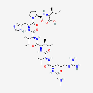 molecular formula C43H75N13O9 B574859 (Sar1,Ile4,8)-Angiotensin II 