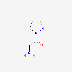molecular formula C5H11N3O B574860 2-Amino-1-(pyrazolidin-1-yl)ethanone CAS No. 174089-29-3