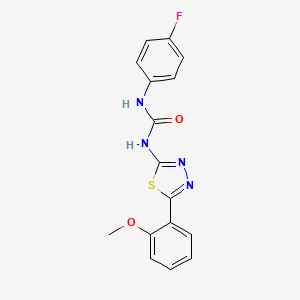 molecular formula C16H13FN4O2S B5748686 1-(4-Fluorophenyl)-3-[5-(2-methoxyphenyl)-1,3,4-thiadiazol-2-yl]urea 