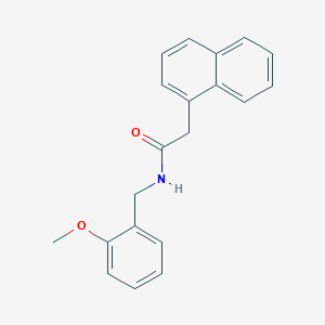 molecular formula C20H19NO2 B5748722 N-[(2-METHOXYPHENYL)METHYL]-2-(NAPHTHALEN-1-YL)ACETAMIDE 