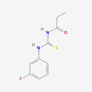 molecular formula C10H11FN2OS B5748728 N-[(3-fluorophenyl)carbamothioyl]propanamide 
