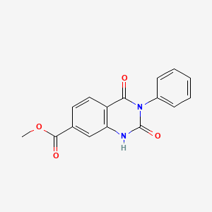 molecular formula C16H12N2O4 B5748734 Methyl 2,4-dioxo-3-phenyl-1,2,3,4-tetrahydroquinazoline-7-carboxylate 