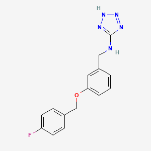 molecular formula C15H14FN5O B5748745 N-{3-[(4-fluorobenzyl)oxy]benzyl}-N-(2H-tetraazol-5-yl)amine 