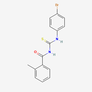 molecular formula C15H13BrN2OS B5748764 N-[(4-bromophenyl)carbamothioyl]-2-methylbenzamide 