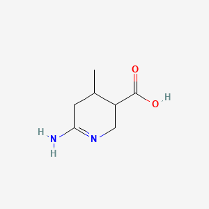 molecular formula C7H12N2O2 B574905 6-Amino-4-methyl-2,3,4,5-tetrahydropyridine-3-carboxylic acid CAS No. 190909-27-4
