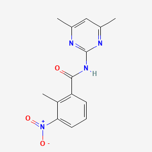 molecular formula C14H14N4O3 B5749103 N-(4,6-dimethylpyrimidin-2-yl)-2-methyl-3-nitrobenzamide 