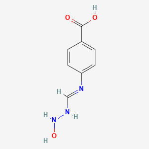 molecular formula C8H9N3O3 B574918 BENZOIC ACID 4-[[(HYDROXYAMINO)IMINOMETHYL]AMINO]- CAS No. 189365-93-3
