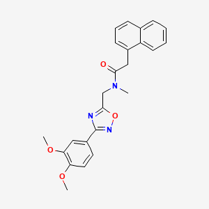 molecular formula C24H23N3O4 B5749190 N-[[3-(3,4-dimethoxyphenyl)-1,2,4-oxadiazol-5-yl]methyl]-N-methyl-2-naphthalen-1-ylacetamide 