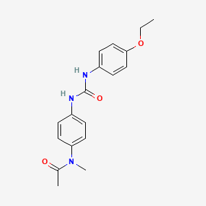 molecular formula C18H21N3O3 B5749307 N-(4-{[(4-ethoxyphenyl)carbamoyl]amino}phenyl)-N-methylacetamide 