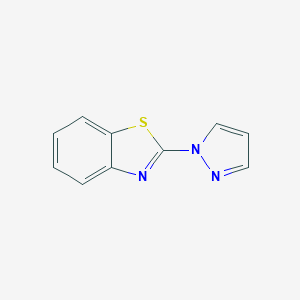 molecular formula C10H7N3S B057494 2-(1H-pyrazol-1-yl)benzo[d]thiazole CAS No. 117157-62-7