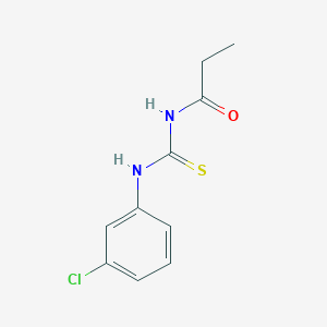 molecular formula C10H11ClN2OS B5749400 N-[(3-chlorophenyl)carbamothioyl]propanamide 
