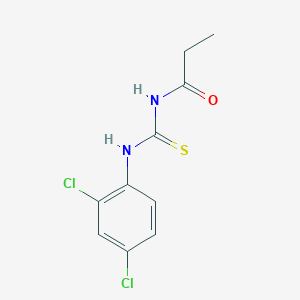 molecular formula C10H10Cl2N2OS B5749685 N-[(2,4-dichlorophenyl)carbamothioyl]propanamide 