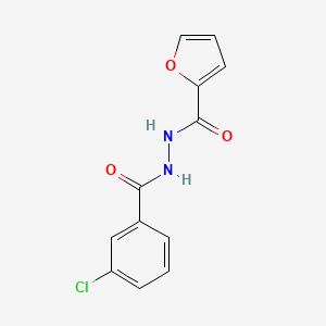 molecular formula C12H9ClN2O3 B5749749 N'-(3-chlorobenzoyl)furan-2-carbohydrazide 