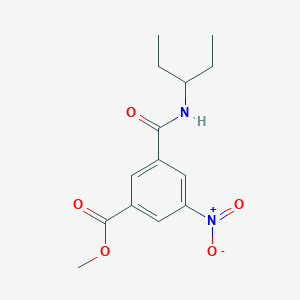 molecular formula C14H18N2O5 B5749839 Methyl 3-nitro-5-(pentan-3-ylcarbamoyl)benzoate 