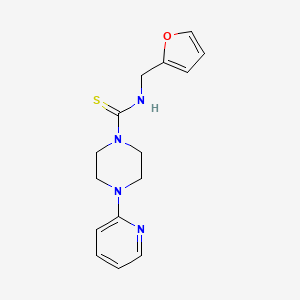 molecular formula C15H18N4OS B5749840 N-(furan-2-ylmethyl)-4-pyridin-2-ylpiperazine-1-carbothioamide 