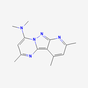 molecular formula C14H17N5 B5749847 N,N,4,11,13-pentamethyl-3,7,8,10-tetrazatricyclo[7.4.0.02,7]trideca-1,3,5,8,10,12-hexaen-6-amine 