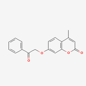 B5749861 4-methyl-7-(2-oxo-2-phenylethoxy)-2H-chromen-2-one CAS No. 68454-21-7
