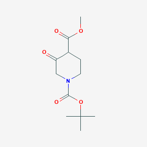 molecular formula C12H19NO5 B057499 Methyl N-Boc-3-Oxopiperidine-4-carboxylate CAS No. 220223-46-1